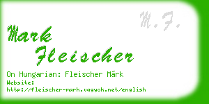 mark fleischer business card